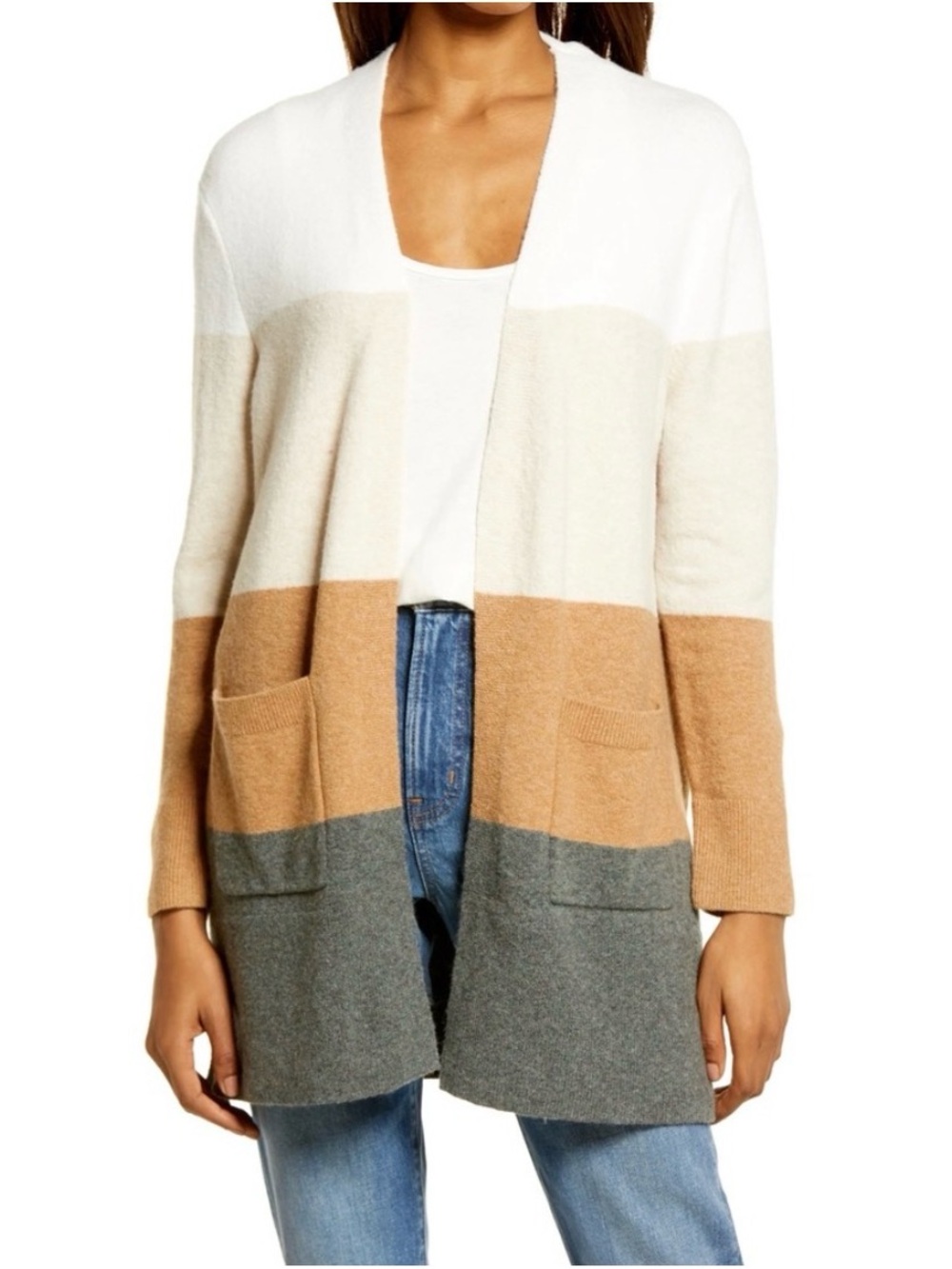 Madewell Kent Alpaca Blend Clockblock Longline Cardigan